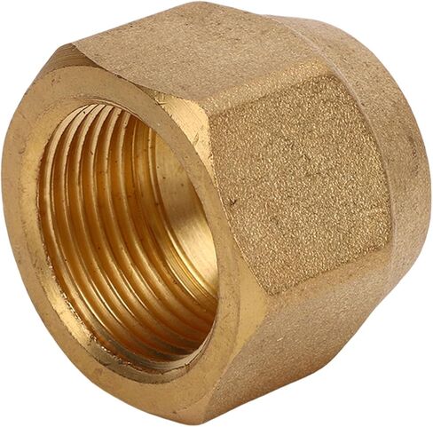 Luocute 10 Pcs 3/4in Brass Nut, for Copper Pipe, High Pressure, 150PSI, Temperature Range -65℉ to 250℉, Suitable for AC Service and Repair Tasks in Saudi Arabia