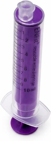 ENFit® Reusable Sterile Syringe with O-Ring - 10ml (10-pack, Individually Packaged, Purple Plunger, DEHP/Latex Free) in Saudi Arabia