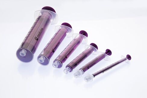 ENFit® Reusable Sterile Syringe with O-Ring - 10ml (10-pack, Individually Packaged, Purple Plunger, DEHP/Latex Free) in Saudi Arabia