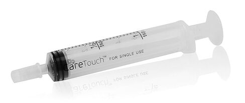 Care Touch 100 Pack 5 ml Syringes Without Needle - Disposable Oral Syringe with Luer Slip Tip - Liquid Medicine Syringes for Children, Babies, Infants, Pets - Individually Wrapped and Leak Resistant in Kuwait