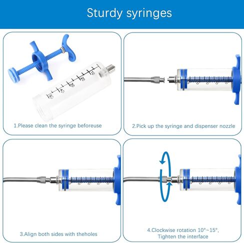 محاقن غمر/تغذية 50 مل، مع فوهة جرعة قابلة للتعديل، حقنة تغذية قابلة لإعادة الاستخدام للأغنام والكلاب والماعز والخنازير والقطط ومستلزمات تغذية الحيوانات الصغيرة in Kuwait