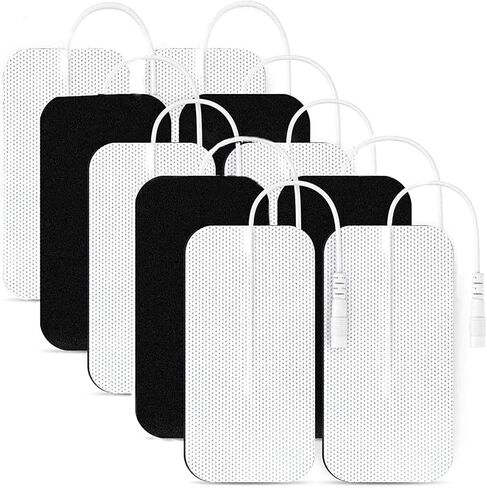 SM Electrodes 10 قطع وسادات بديلة لوحدة عشرات 2x4، وسادات قطب كهربائي قابلة لإعادة الاستخدام، متوافقة مع AUVON TENS، TENS 7000، وحدة Etekcity Tens in Kuwait