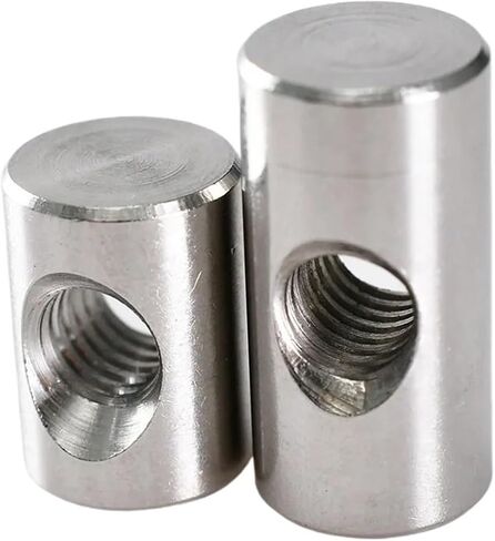 Barrel nut, 304 Stainless Steel Bolts Cylindrical Pin Dowel Wood Furniture Embedded Locking Long Nut(M5x30 (5Pcs)) in Kuwait