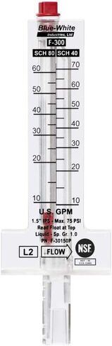 أزرق-أبيض 1.5 بوصة PVC 10-70 GPM مقياس الجريان العلوي in Kuwait