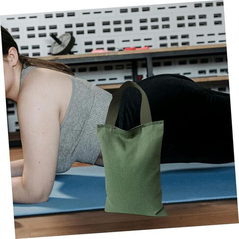 حقيبة رمل قماشية بوزن 2 كجم مع مقبض حقيبة وزن فارغة لتمارين اليوغا والرقص واللياقة البدنية حقيبة رمل متعددة الاستخدامات لتقوية العضلات وتعزيز التوازن in Kuwait