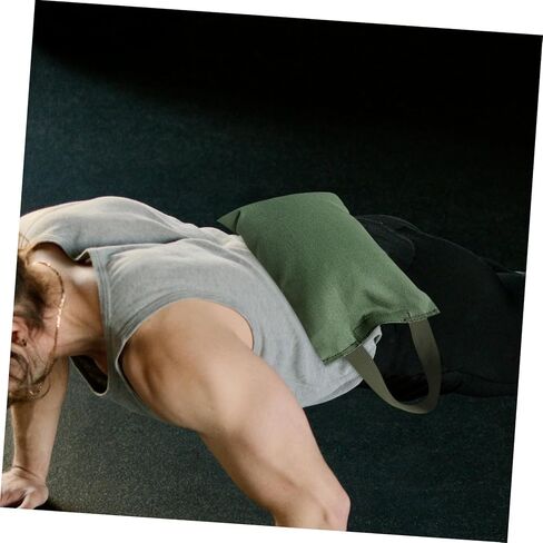 حقيبة رمل قماشية بوزن 2 كجم مع مقبض حقيبة وزن فارغة لتمارين اليوغا والرقص واللياقة البدنية حقيبة رمل متعددة الاستخدامات لتقوية العضلات وتعزيز التوازن in Kuwait