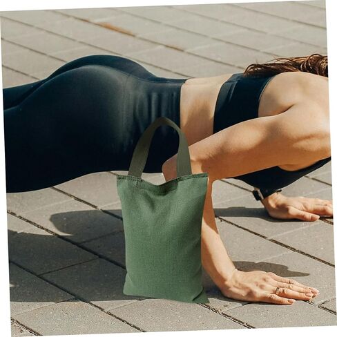 حقيبة رمل قماشية بوزن 2 كجم مع مقبض حقيبة وزن فارغة لتمارين اليوغا والرقص واللياقة البدنية حقيبة رمل متعددة الاستخدامات لتقوية العضلات وتعزيز التوازن in Kuwait