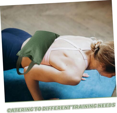 حقيبة رمل قماشية بوزن 2 كجم مع مقبض حقيبة وزن فارغة لتمارين اليوغا والرقص واللياقة البدنية حقيبة رمل متعددة الاستخدامات لتقوية العضلات وتعزيز التوازن in Kuwait