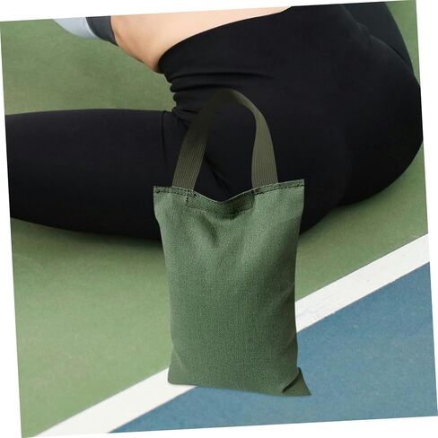 حقيبة رمل قماشية بوزن 2 كجم مع مقبض حقيبة وزن فارغة لتمارين اليوغا والرقص واللياقة البدنية حقيبة رمل متعددة الاستخدامات لتقوية العضلات وتعزيز التوازن in Kuwait