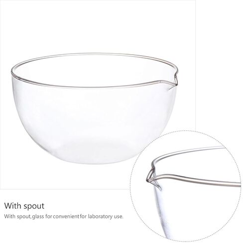 Glass Evaporation Dish Flat Bottom 90mm with Spout Laboratory Evaporating Basin Reusable Glass Evaporation Tool for Chemistry Lab Use in Saudi Arabia