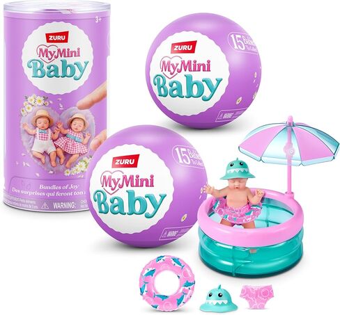 5 مفاجأة My Mini Baby Series 2 من Zuru ، كبسولة الغموض القابلة للتحصيل ، لعبة للفتيات ، الطفل المصغرة الواقعي ، playets وملحقات (كبسولة واحدة) in Saudi Arabia
