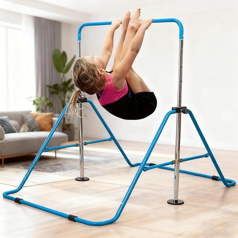 قضيب الجمباز للأطفال من مونوجوي، ارتفاع قابل للتعديل وقابل للطي للتدريب المنزلي، شريط أفقي قوي قابل للتوسيع مع قاعدة ثابتة لممارسة الصالة الرياضية، وبناء القوة وتنمية المهارات in Kuwait