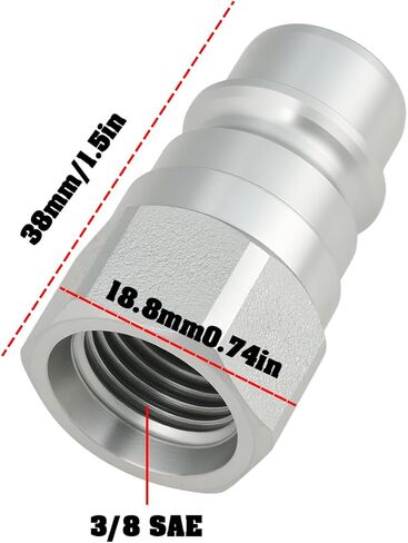 eMagTech 2 قطعة زيت هيدروليكي للجرار موصل سريع رأس ذكر AW32184 متوافق مع جون ديري 1023E 1025R 1026R 2025R in Saudi Arabia