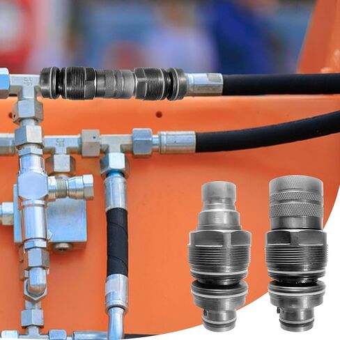 6679837 6680018 Hydraulic Flat Face Quick Coupler Male & Female Quick Connect Thread Φ46mm Compatible with Bobcat 753-883 A220 - A770 S130 - S770 T140 - T870 in Saudi Arabia