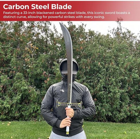 MedievalDepot One Peice Dracule Mihawk Yoru Sword Replica - Overall 46" - Blackened Carbon Steel Blade - Ornate Gem Guard - Cosplay & Collectible in Kuwait