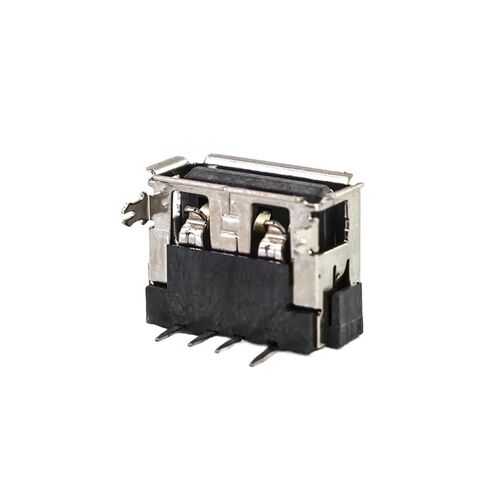 fengpeng 20/50pcs Female Warp Edge Type AF USB 2.0 DIP 4Pin Socket Jack Connector Plug with Cover Welding Wire Adapeter 90(Style 1,5pcs) in Saudi Arabia