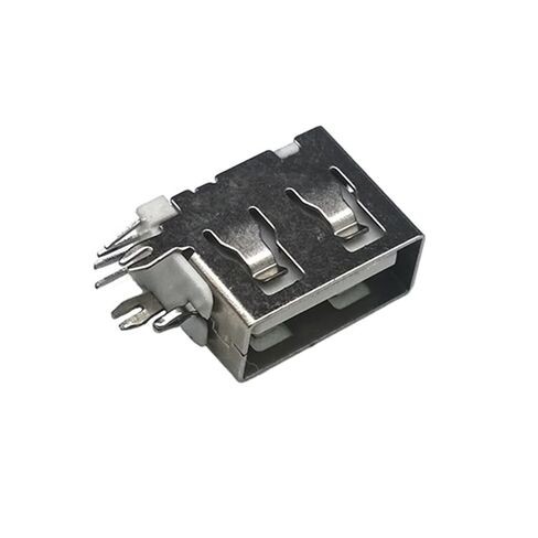 fengpeng 10 Pcs/Lot Female Side Insert Flat Edge USB 2.0 4Pin 180 Degree Type A Plug Socket Jack Connector Short Body Jack Wire Adapeter in Kuwait