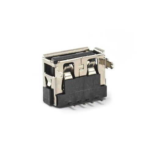 fengpeng 20/50pcs Female Warp Edge Type AF USB 2.0 DIP 4Pin Socket Jack Connector Plug with Cover Welding Wire Adapeter 90(Style 1,10 Piece) in Kuwait