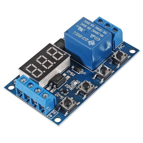2pcs DC 6-30V Timer Relay Programmable Time Delay Relay Module Cycle Timer with LED Display Support Micro USB 5V Power Supply, Smart Home Controller in Saudi Arabia