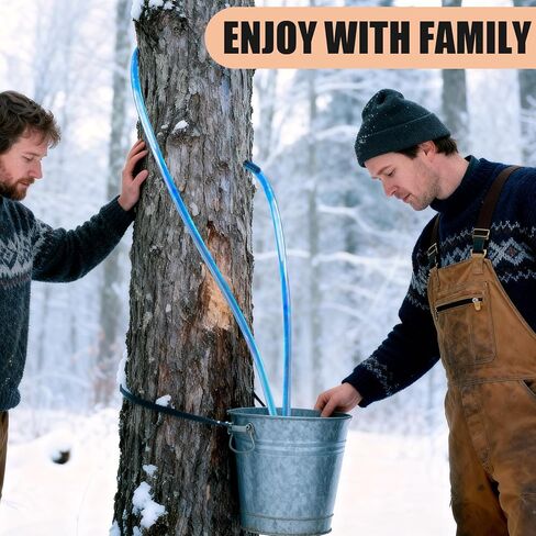 13Pcs Maple Syrup Tree Tapping Kit Include 7 Stainless Steel Maple Taps,22.9ft Maple Syrup Tubing,3 Maple Sap Filter,1 Cleaning Brush,1 Maple Tap Drill Bit for Maple Syrup Collection Supplies in Saudi Arabia