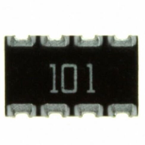CTS Corporation, 744C083101JTR, Resistor - Isolated Circuit - 100 Ohms - ±5% - 4 Resistors - 8 Pins - 125mW - ±200ppm/°C - 2012 Concave Long Side Terminals - Surface Mount - T&R. (1 Item/s) in Kuwait