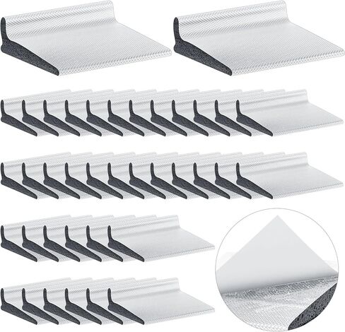 Pangda 50 Pcs Door Corner Seal, L Shaped Self Adhesive Weather Stripping Door Frame Seal for Noise Reduction, Interior Exterior, Save Energy(Brown) in Saudi Arabia