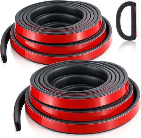 2 لفات من سدادات باب تجريد الطقس، شريط عازل مطاطي رغوي على شكل EPDM D بطول 26 قدمًا للقوارب والسيارات والبحرية وRV وأبواب/نافذة المرآب والمزيد، العرض: 0.75 بوصة؛ الارتفاع: 0.375 بوصة in Kuwait