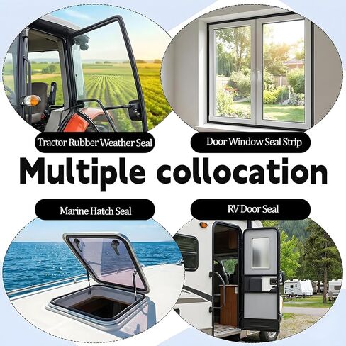 2 لفات من سدادات باب تجريد الطقس، شريط عازل مطاطي رغوي على شكل EPDM D بطول 26 قدمًا للقوارب والسيارات والبحرية وRV وأبواب/نافذة المرآب والمزيد، العرض: 0.75 بوصة؛ الارتفاع: 0.375 بوصة in Kuwait
