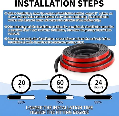 2 لفات من سدادات باب تجريد الطقس، شريط عازل مطاطي رغوي على شكل EPDM D بطول 26 قدمًا للقوارب والسيارات والبحرية وRV وأبواب/نافذة المرآب والمزيد، العرض: 0.75 بوصة؛ الارتفاع: 0.375 بوصة in Kuwait