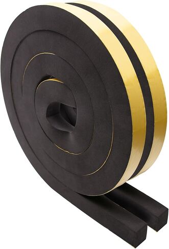 شريط إسفنجي مطاطي سميك بسمك 3/4 بوصة، إسفنجة لاصقة سميكة لتجريد الطقس من أجل العزل، شريط الطقس، ختم الباب، مانع الفجوة (طول 6.5 قدم × 2) in Kuwait