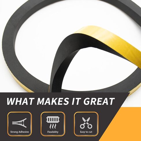 شريط إسفنجي مطاطي سميك بسمك 3/4 بوصة، إسفنجة لاصقة سميكة لتجريد الطقس من أجل العزل، شريط الطقس، ختم الباب، مانع الفجوة (طول 6.5 قدم × 2) in Kuwait