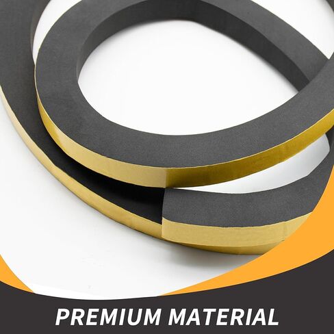 شريط إسفنجي مطاطي سميك بسمك 3/4 بوصة، إسفنجة لاصقة سميكة لتجريد الطقس من أجل العزل، شريط الطقس، ختم الباب، مانع الفجوة (طول 6.5 قدم × 2) in Kuwait