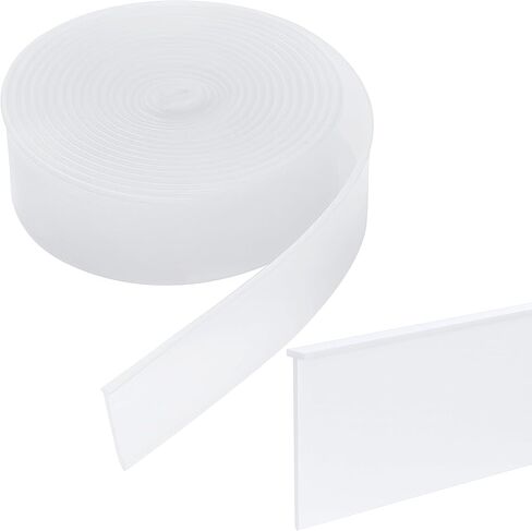 moonoom 108'' T-Type Shower Door Bottom Seal Strip, Clear Framed Door PVC Bottom Sweep Trim, Waterproof Shower Doors Insert Seals for Home Bathroom Kitchen Doors in Kuwait