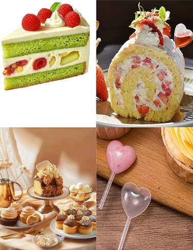 luvilly100 Pcs Clear 4ml Mini Heart Pipettes, Clear Plastic Cupcake Liquid Dropper Disposable Mini Pipettes Dropper, Infused Strawberries Tubes for Cupcake Decoration/Chocolate Lovers in Kuwait