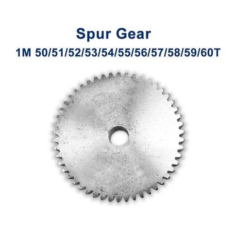 1PC Spur Gear 1M 50/51/52/53/54/55/56/57/58/59T with Craft Hole Wheel 45# Steel Material Motor Gear Total Height 10mm(1M 56T Craft Hole) in Saudi Arabia