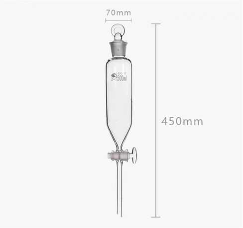 1Pcs/Lot Cylindrical Separatory Funnel, Graduated Cylindrical Separatory Funnel,Constant Pressure Separating Funnel(Type-2 250ml) in Saudi Arabia