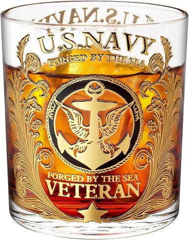 Licensed Design air force Whiskey Glass – 10oz Personalized USAF Veteran Tribute Glass, Great Gift Idea for Air Force Veterans Day Gifts, Active Duty & Military Retirement in Saudi Arabia