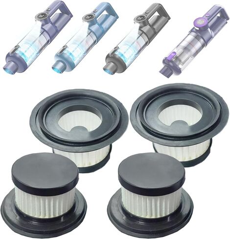 4 عبوات من فلاتر هيبا المتوافقة مع مكنسة مونوزيل المحمولة للسيارة، موديل VC028.، تعمل الفلاتر مع أوتوزين AZ028 ومكنسة فيديمر. فلتر قابل للغسل متوافق مع مكنسة MONOZEL المحمولة in Kuwait