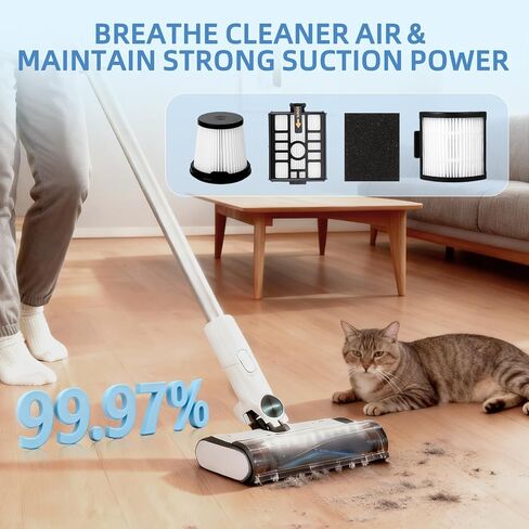 استبدال فلتر HEPA IW3615 IW3511: لسمك القرش IW1111 IW1120 IW3120 IW1000 IW3000 IW3111 IW1615 Detect Pro مكنسة كهربائية لاسلكية خفيفة الوزن، نظام التفريغ التلقائي محمول باليد 2 في 1 in Kuwait