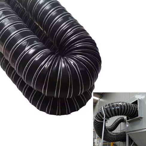 Flexible Black Silicone Air Duct Hose, 13ft Automotive Intake & Brake Cooling Tube, High-Temperature Resistance for Hot/Cold Engine Applications (127mm) in Saudi Arabia