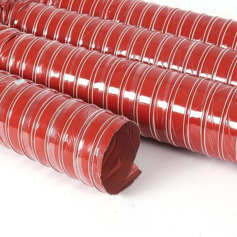 High-Temperature Silicone Air Duct Hose - 2"/4"/6" Automotive Brake Exhaust Cooling Tube, Heat-Resistant, 4m (13ft) Red, 76mm (3") for Optimal Performance in Saudi Arabia