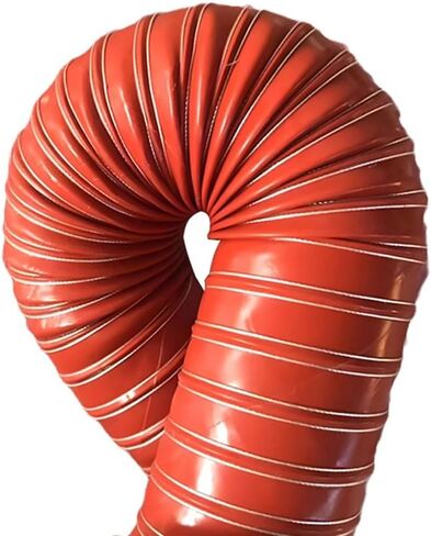 High-Temperature Silicone Air Duct Hose - 2"/4"/6" Automotive Brake Exhaust Cooling Tube, Heat-Resistant, 4m (13ft) Red, 76mm (3") for Optimal Performance in Saudi Arabia
