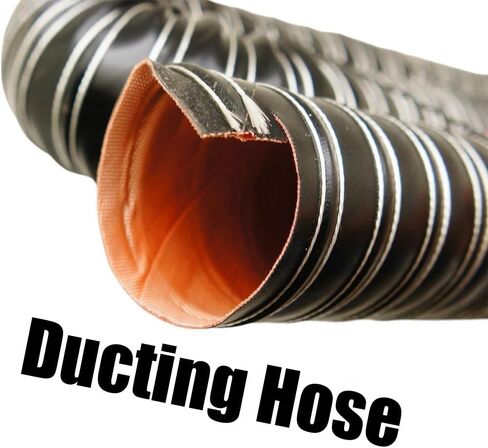 Automotive Large Vent Hose - High Heat Brake Cooling Duct, Black Induction Intake Pipe, 1m (3.3ft) x 275mm (10 7/8") - Durable Exhaust Airflow Solution in Saudi Arabia