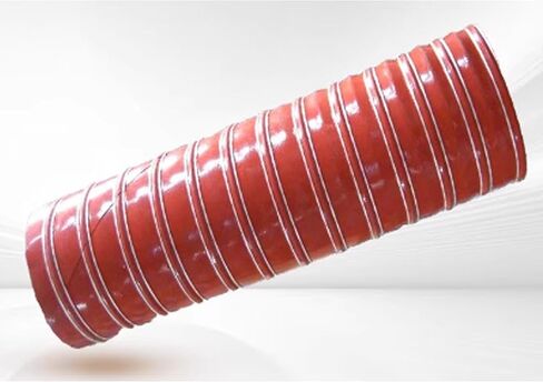 Red High Temp Silicone Hose - Heat Resistant Vulcanized Duct for Industrial Exhaust Ventilation, 100cm (39.4in) x 102mm (4in) - Durable, Flexible, High Performance in Saudi Arabia