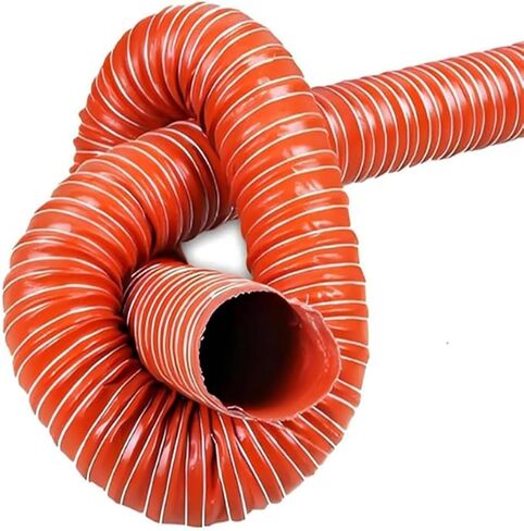 4M High Heat Flexible Duct Hose - Silicone Exhaust Hose for Car Heaters & Industrial Fumes, 160mm High Temperature Ducting, Durable & Heat Resistant in Saudi Arabia