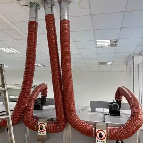 Heavy-Duty Silicone Brake Cooling Air Duct Hose - 3.3ft Induction Intake Pipe, Heat Resistant Vacuum Hose for Automotive Performance (Black, 165mm/6.5") in Saudi Arabia