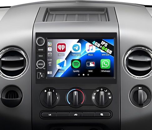 2G+64G Android Car Radio Stereo for Ford F150 2004-2008 / F250 F350 2006-2010, 7" IPS HD Touch Screen Car Stereo with Wireless CarPlay Andriod Auto, Bluetooth, GPS, SWC, WiFi, ASP, RDS FM Head Unit in Saudi Arabia