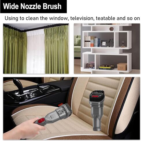 مجموعة أدوات المرفقات لـ Dyson V6 V7 V8 V10 DC16 DC24 DC33 DC34 DC35 DC39 DC44 DC58 DC59 DC62 DC74 مكنسة كهربائية لاسلكية، أدوات التنظيف المنزلية مجموعة فرش (4 قطع مجموعة فرش) in Saudi Arabia