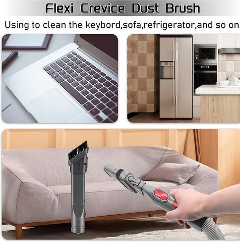 مجموعة أدوات المرفقات لـ Dyson V6 V7 V8 V10 DC16 DC24 DC33 DC34 DC35 DC39 DC44 DC58 DC59 DC62 DC74 مكنسة كهربائية لاسلكية، أدوات التنظيف المنزلية مجموعة فرش (4 قطع مجموعة فرش) in Saudi Arabia
