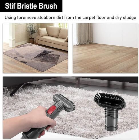 مجموعة أدوات المرفقات لـ Dyson V6 V7 V8 V10 DC16 DC24 DC33 DC34 DC35 DC39 DC44 DC58 DC59 DC62 DC74 مكنسة كهربائية لاسلكية، أدوات التنظيف المنزلية مجموعة فرش (4 قطع مجموعة فرش) in Saudi Arabia